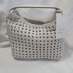 A New Day White Woven Women's Bag